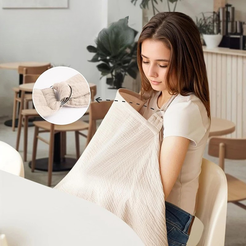 attache ajustable cape d'allaitement mousseline