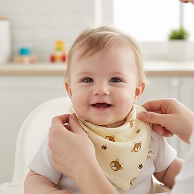 Bavoir bandana | Ours - Le Nid de Maman