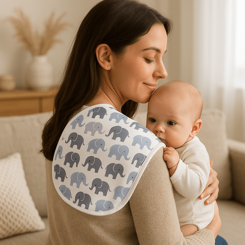 Bavoir Bébé |Chiffon rot coton - Le Nid de Maman