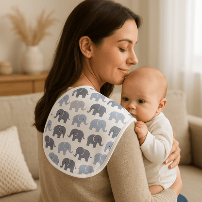 Bavoir Bébé |Chiffon rot coton - Le Nid de Maman