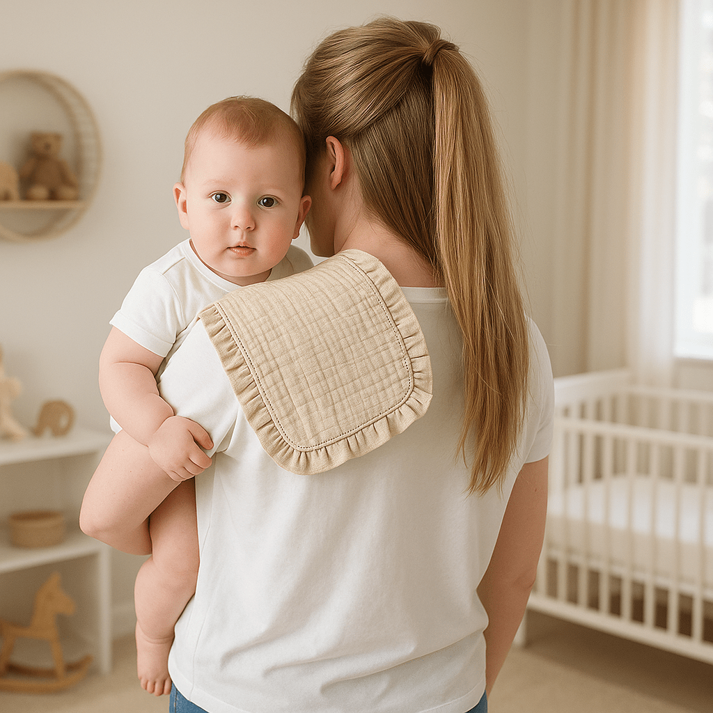 Bavoir Bébé | Chiffon rot Mousseline - Le Nid de Maman