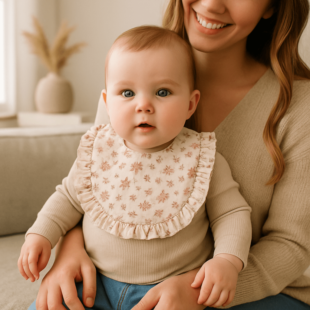 Bavoir pour bebe | floraison - Le Nid de Maman