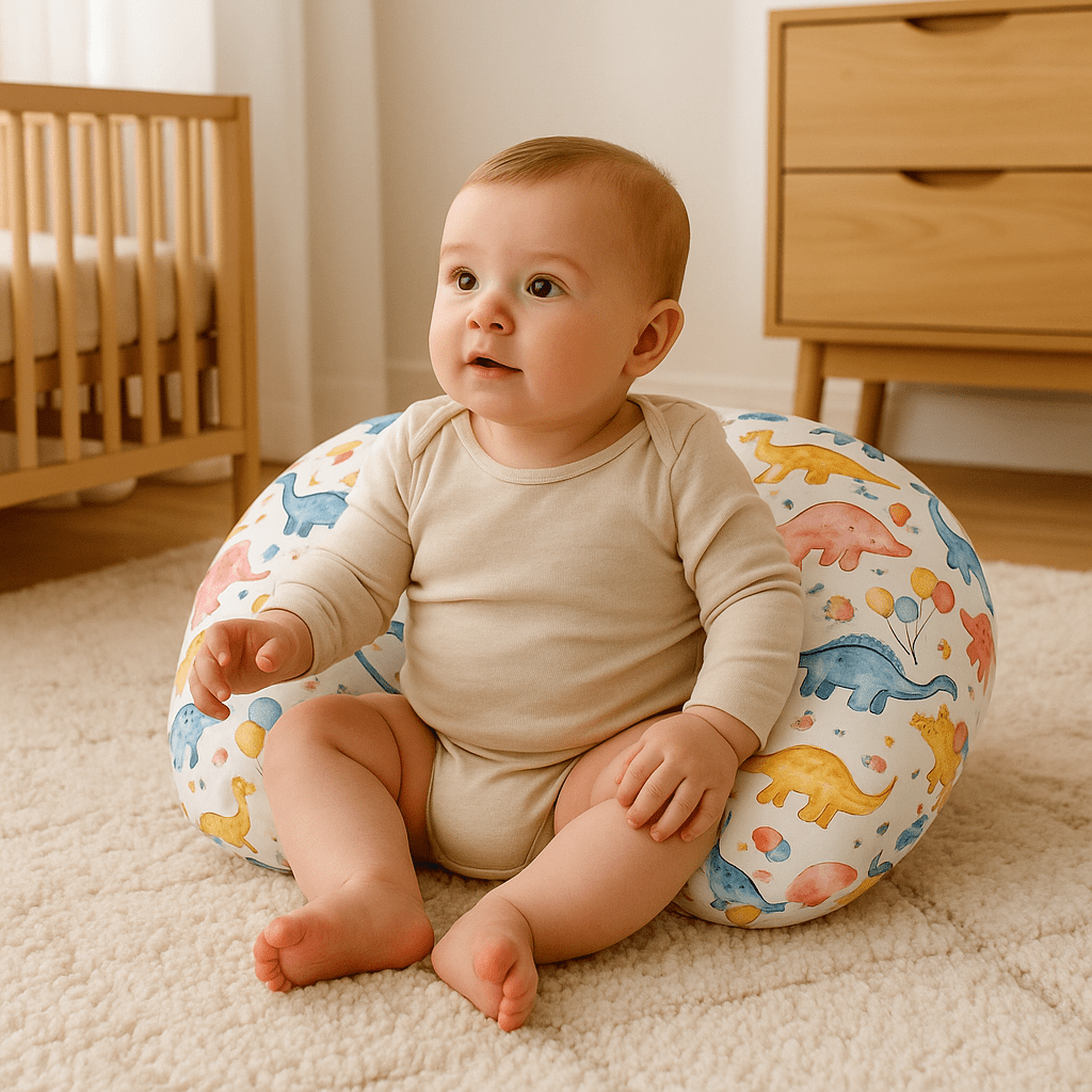 bébé assis dans Coussin allaitement