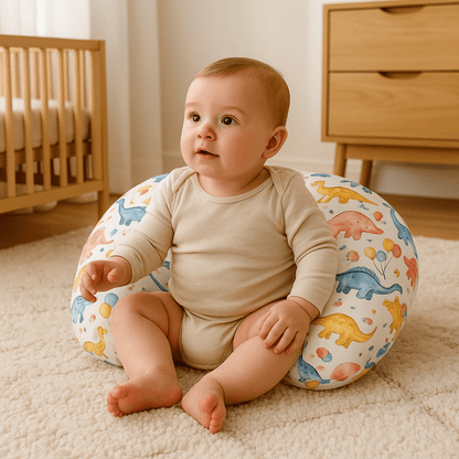 bébé assis dans Coussin allaitement
