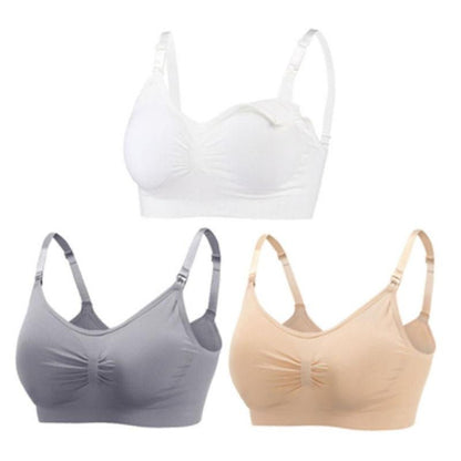 Brassières allaitement trio Basic blanc gris beige