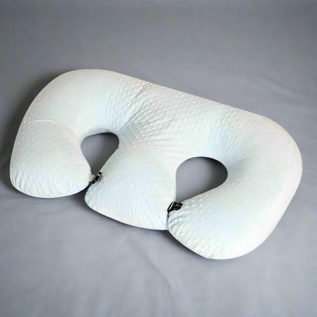 Coussin d'Allaitement - TwinCuddle™ - Bleu Ciel - Le Nid de Maman