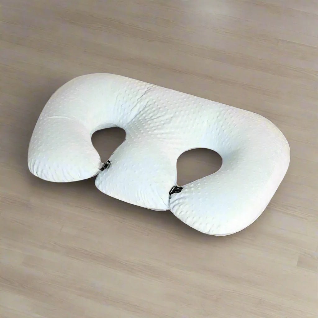 Coussin d'Allaitement - TwinCuddle™ - Bleu Ciel - Le Nid de Maman