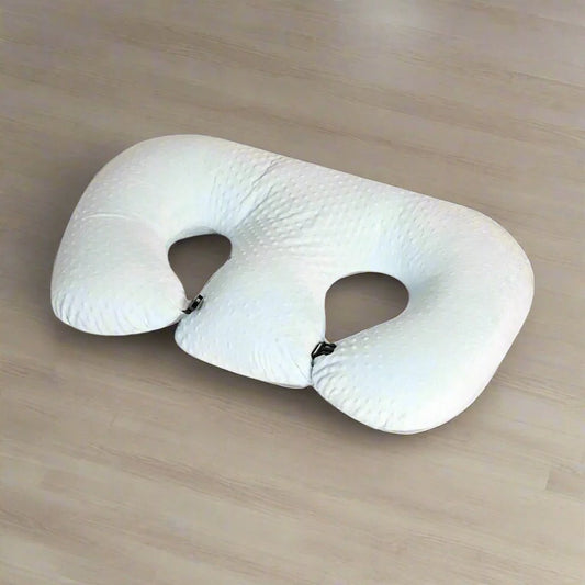 Coussin d'Allaitement - TwinCuddle™ - Bleu Ciel - Le Nid de Maman