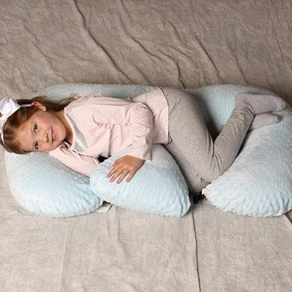 Coussin d'Allaitement - TwinCuddle™ - Bleu Ciel - Le Nid de Maman