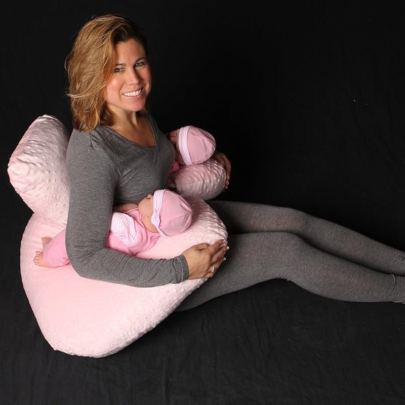 Coussin d'Allaitement - TwinCuddle™ - Rose - Le Nid de Maman