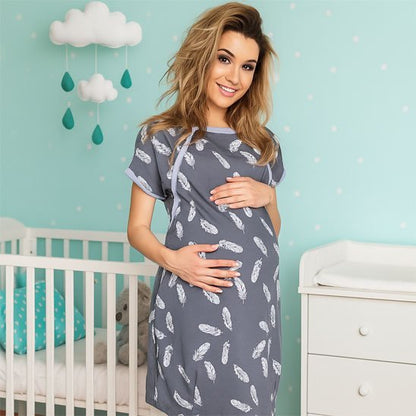 femme enceinte porte Chemise de nuit allaitement debout