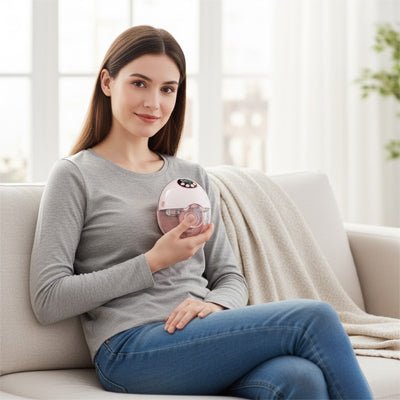 femme tient Tire lait main libre Révolution Double 