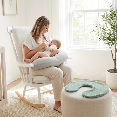 Housse coussin allaitement Coton lavable sur table basse