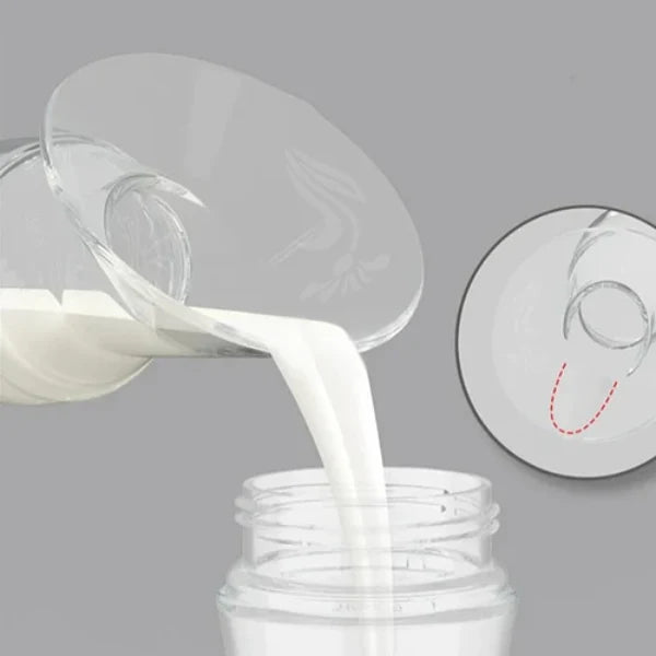 lait de tire lait transverse dans biberon