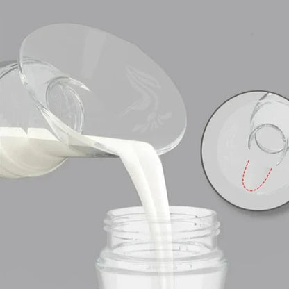 lait de tire lait transverse dans biberon