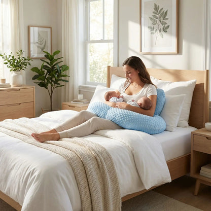 maman allaite jumeaux avec Coussin d'allaitement TwinCuddle™ 