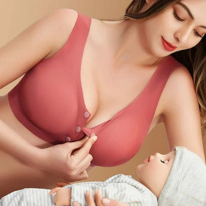 maman debouttonne Soutien Gorge Allaitement SoftNursingBra Rouge