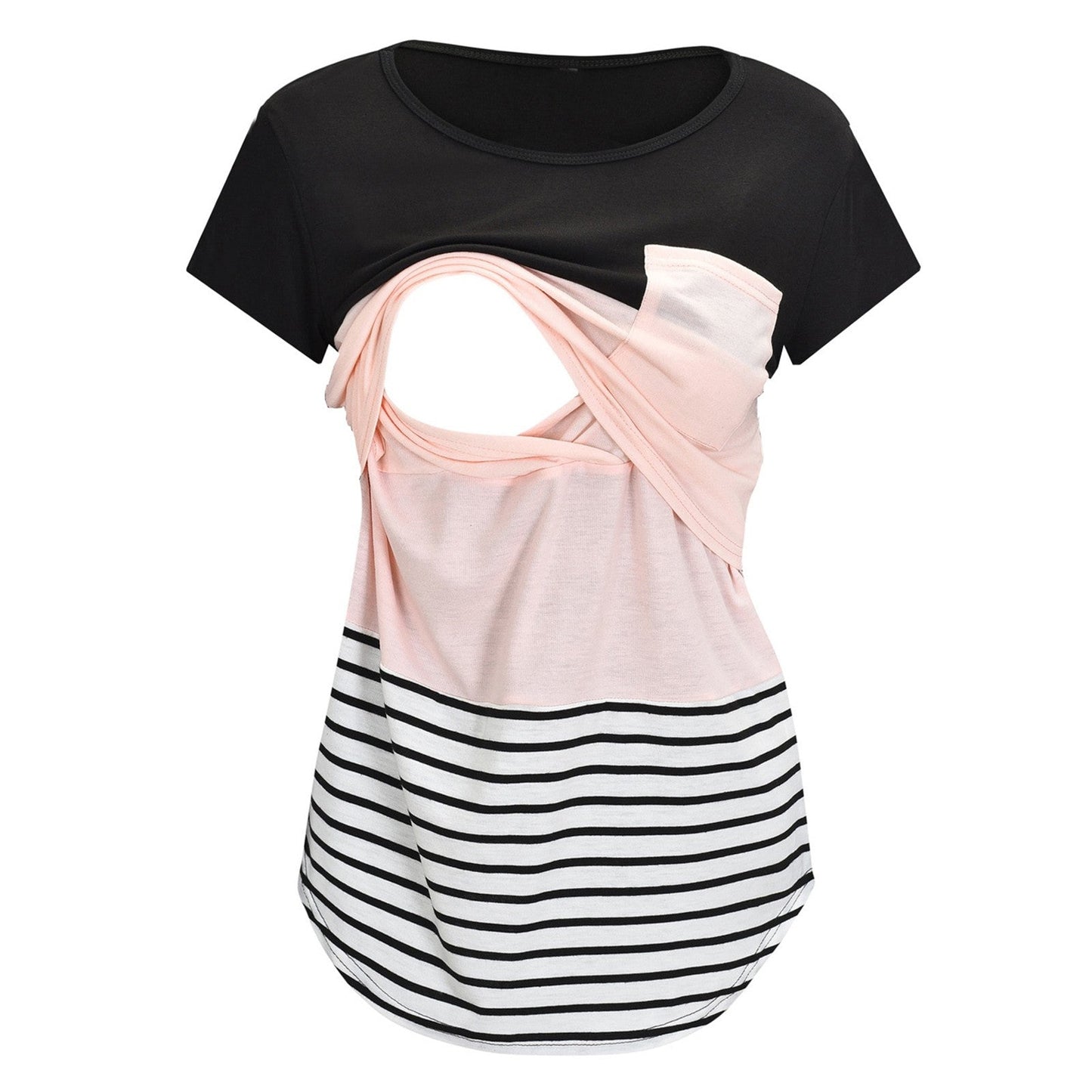t shirt d'allaitement | Rayé - Le Nid de Maman