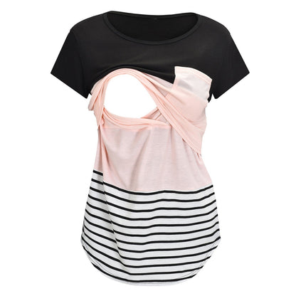 t shirt d'allaitement | Rayé - Le Nid de Maman
