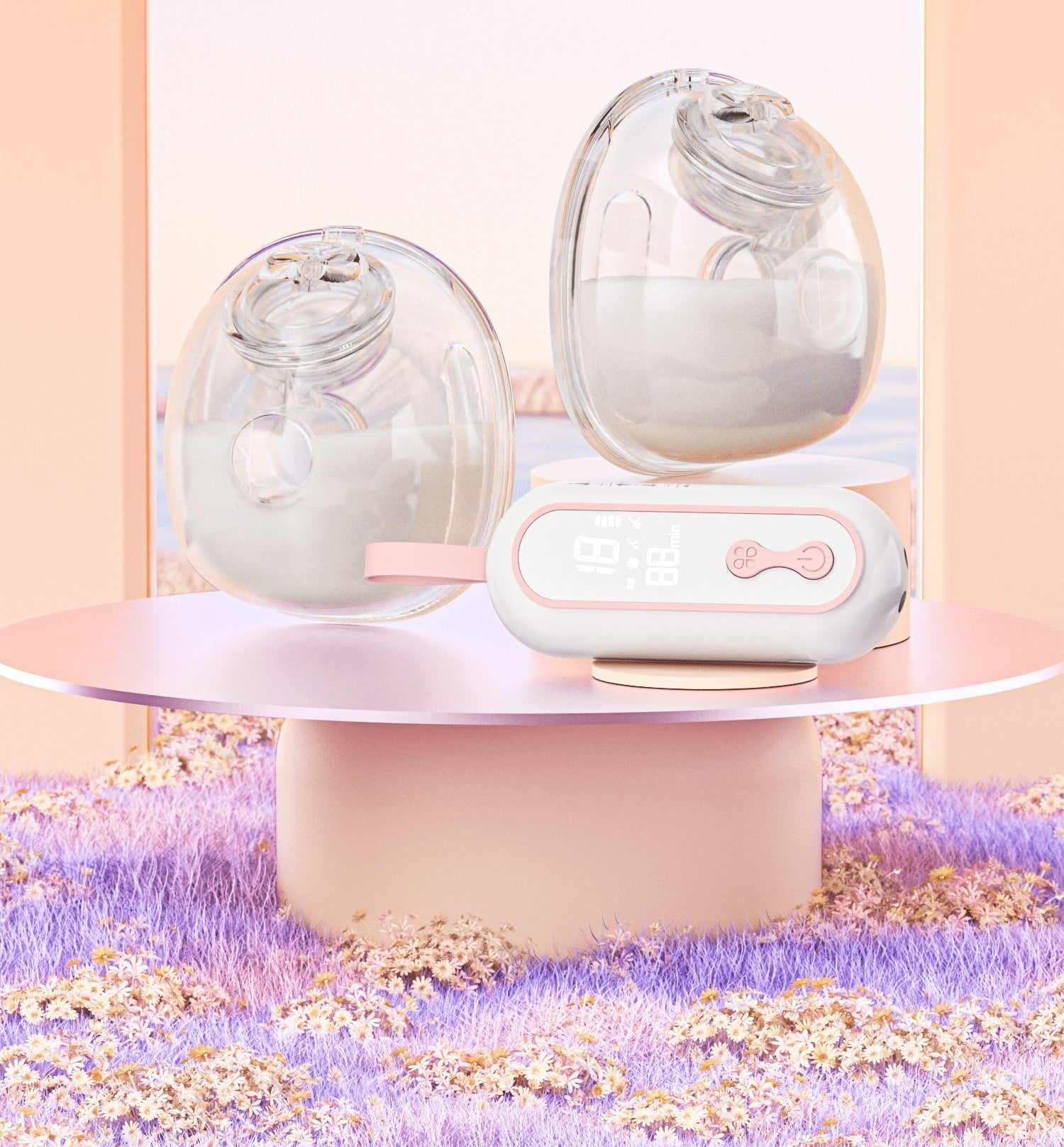 Tire-lait sans fil Invisible décor lavandes